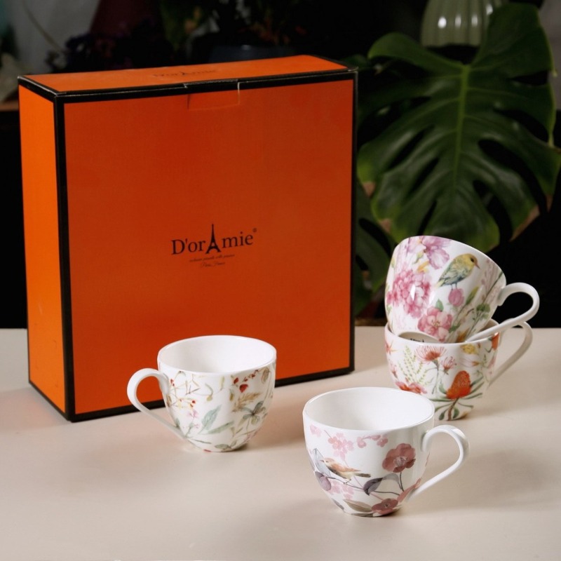 Coffee Tea Latte - 4Pcs Pack, Coffee Mugs, Premium Porcelain
