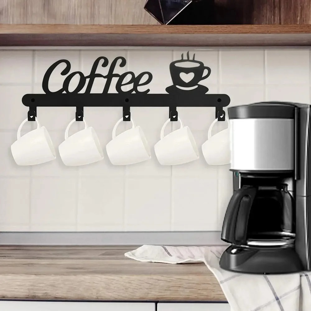 Metal Wall Mounted Coffee Mug  - Coffee Tea Holder ulasan dan harga