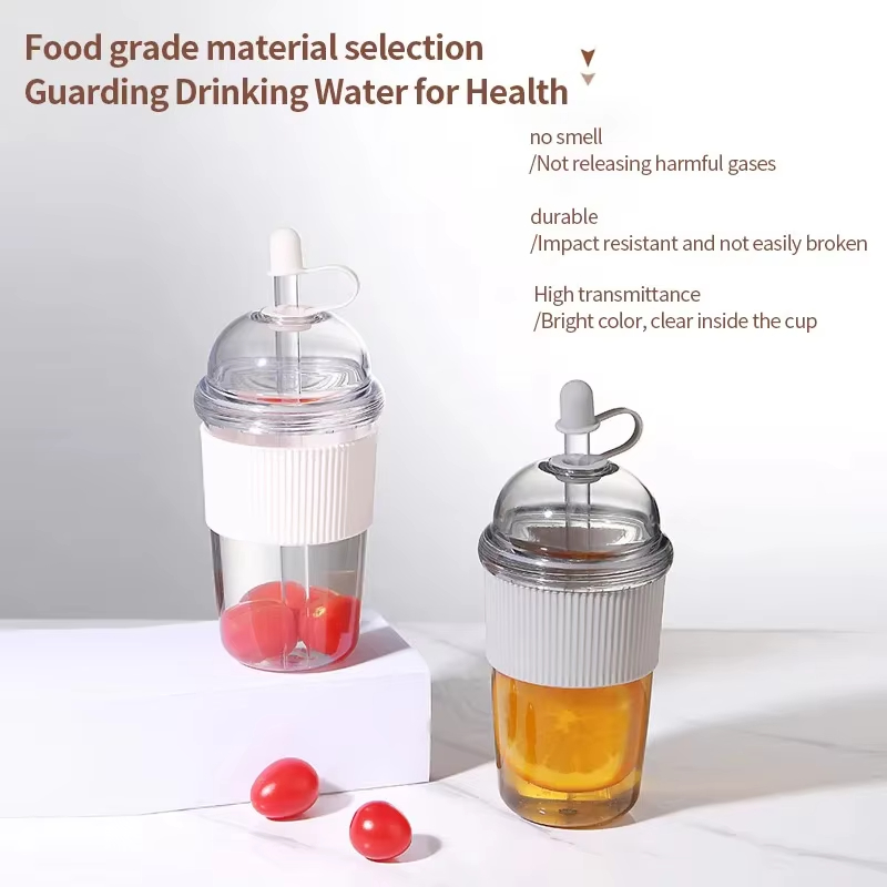 1pc 430ml Portable Flip Straw  - Coffee Jelly Tea ulasan dan harga