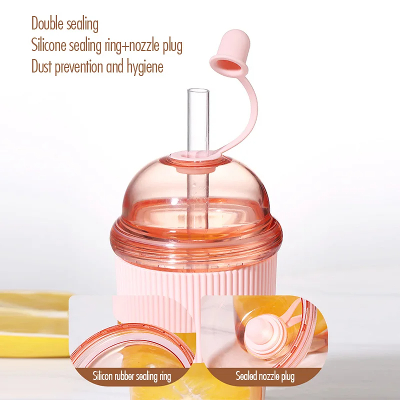 1pc 430ml Portable Flip Straw  - Coffee Jelly Tea ulasan dan harga