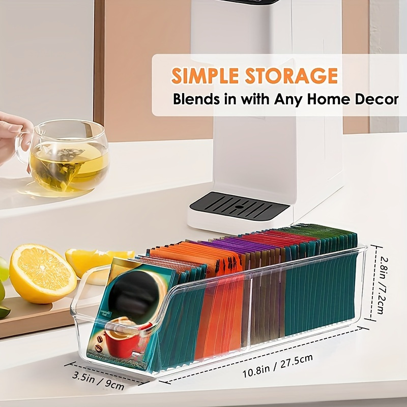 1pc Clear Tea Bag Organizer Bo - Coffee Tea And Sugar Set ulasan dan harga