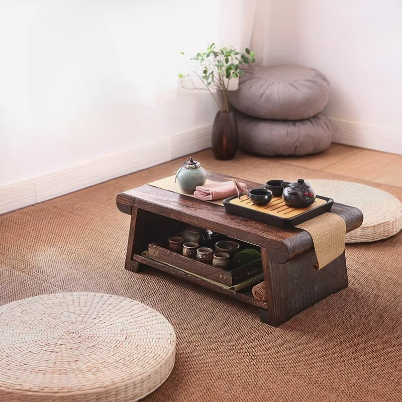 Foldable Tatami Table Solid Wo - Coffee Tea Room ulasan dan harga