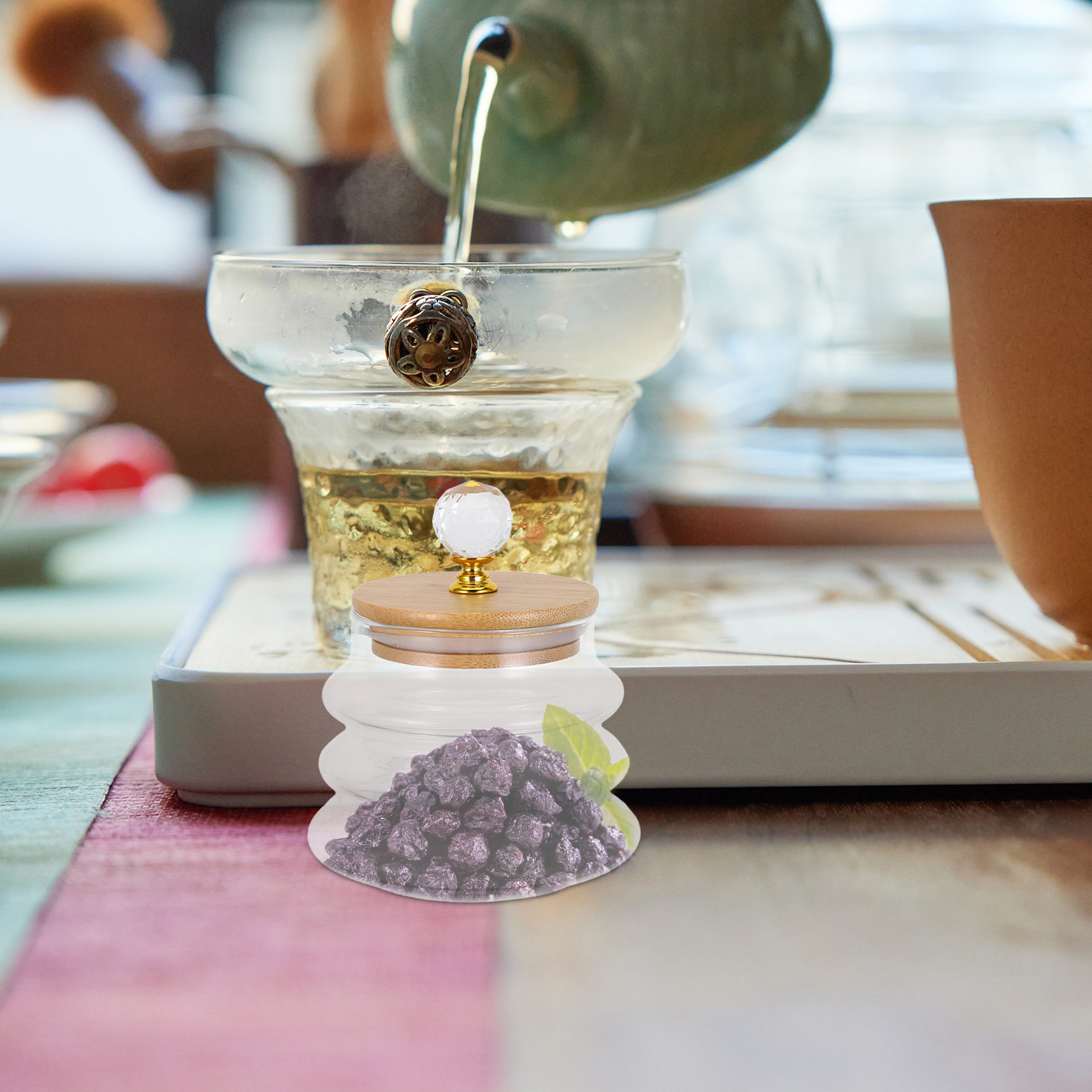 Clear Glass Storage Jar Airtig - Coffee Tea Bean Leaf ulasan dan harga