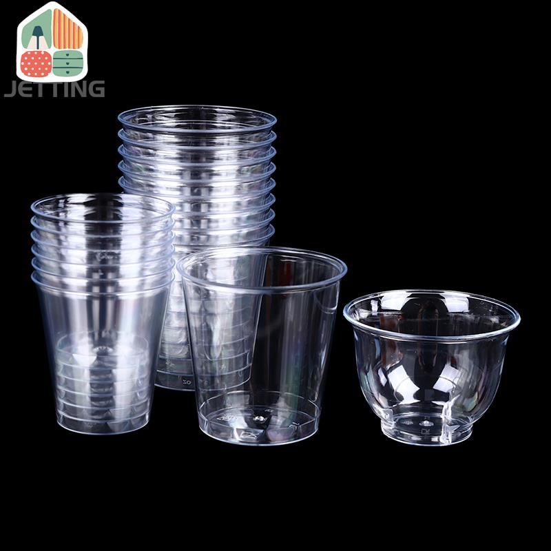 30-50pcs Clear Plastic Disposa - Coffee Jelly Tea ulasan dan harga