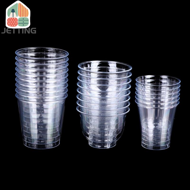 30-50pcs Clear Plastic Disposa - Coffee Jelly Tea ulasan dan harga