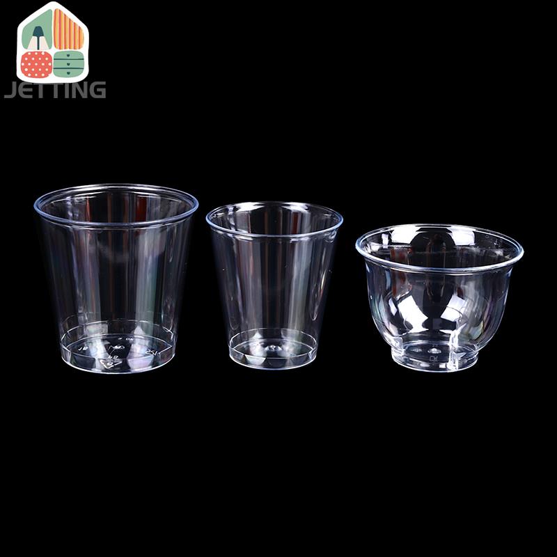 30-50pcs Clear Plastic Disposa - Coffee Jelly Tea ulasan dan harga