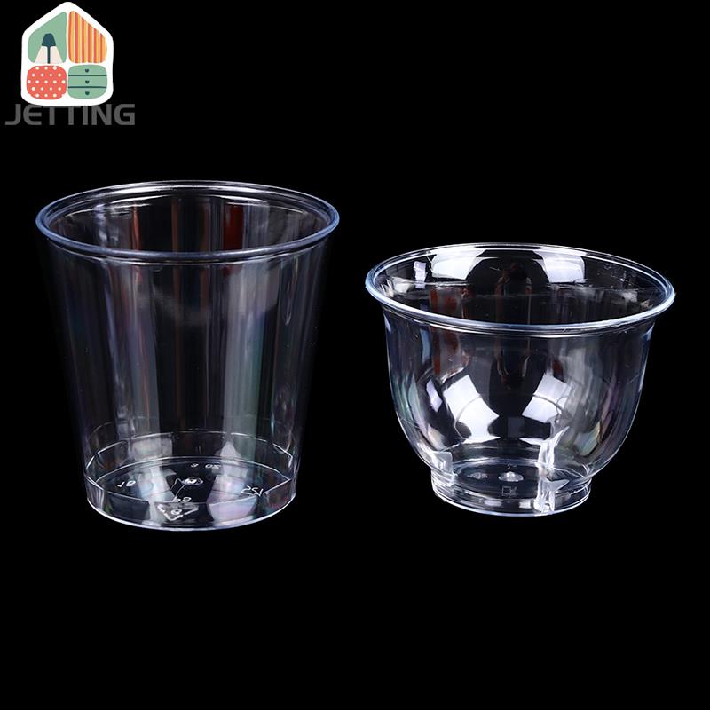30-50pcs Clear Plastic Disposa - Coffee Jelly Tea ulasan dan harga