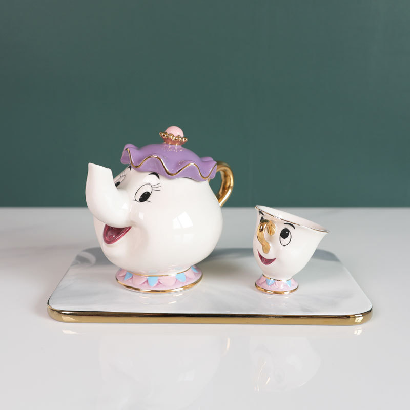 In-Stock Teapot Cute Cartoon B - Coffee Tea And Sugar Set ulasan dan harga