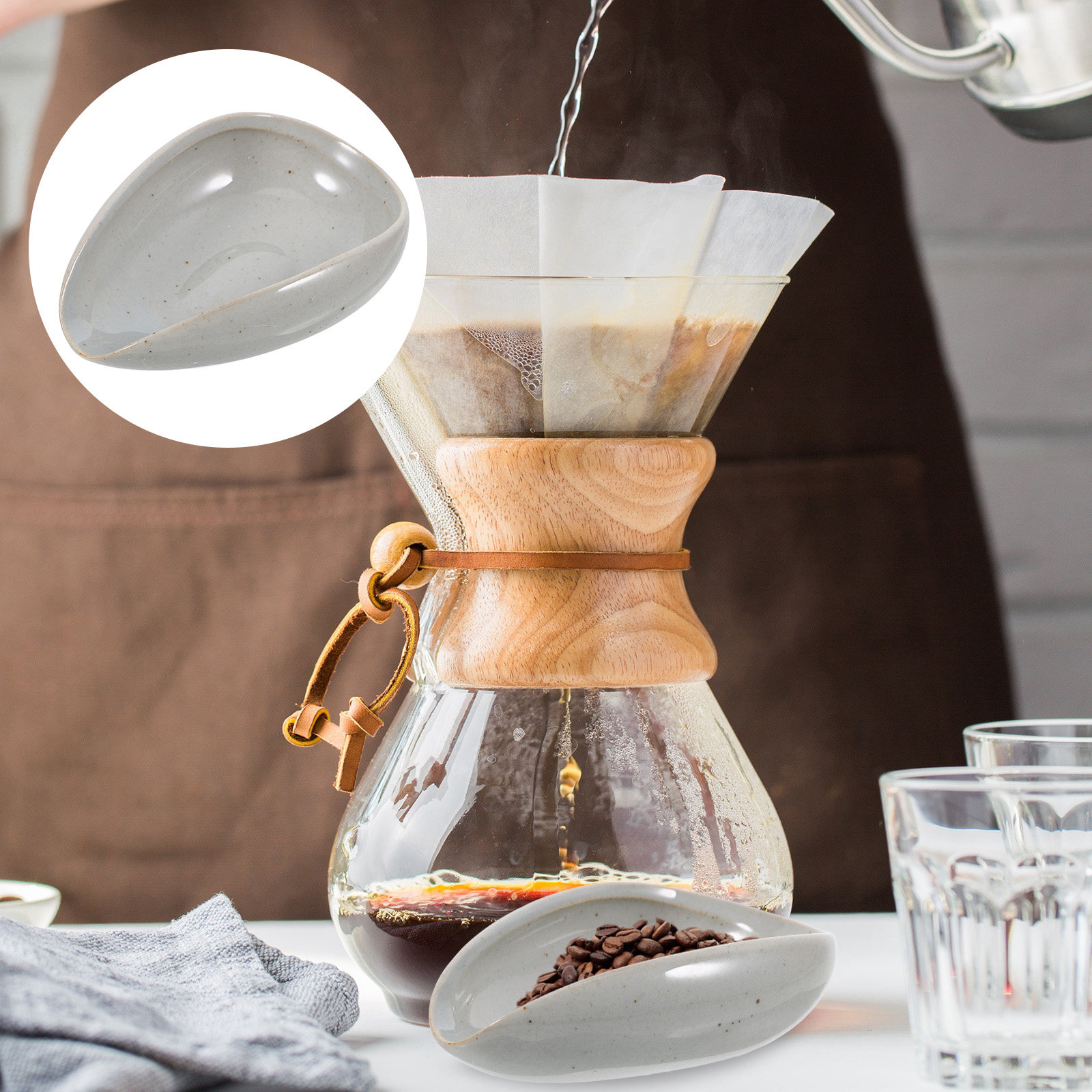 Ceramic Coffee Bean Tray Dosin - Coffee Tea Bean Leaf ulasan dan harga