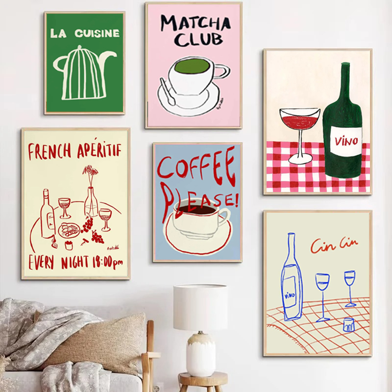 1PC frameless decorative art p - Coffee Tea Drawing ulasan dan harga