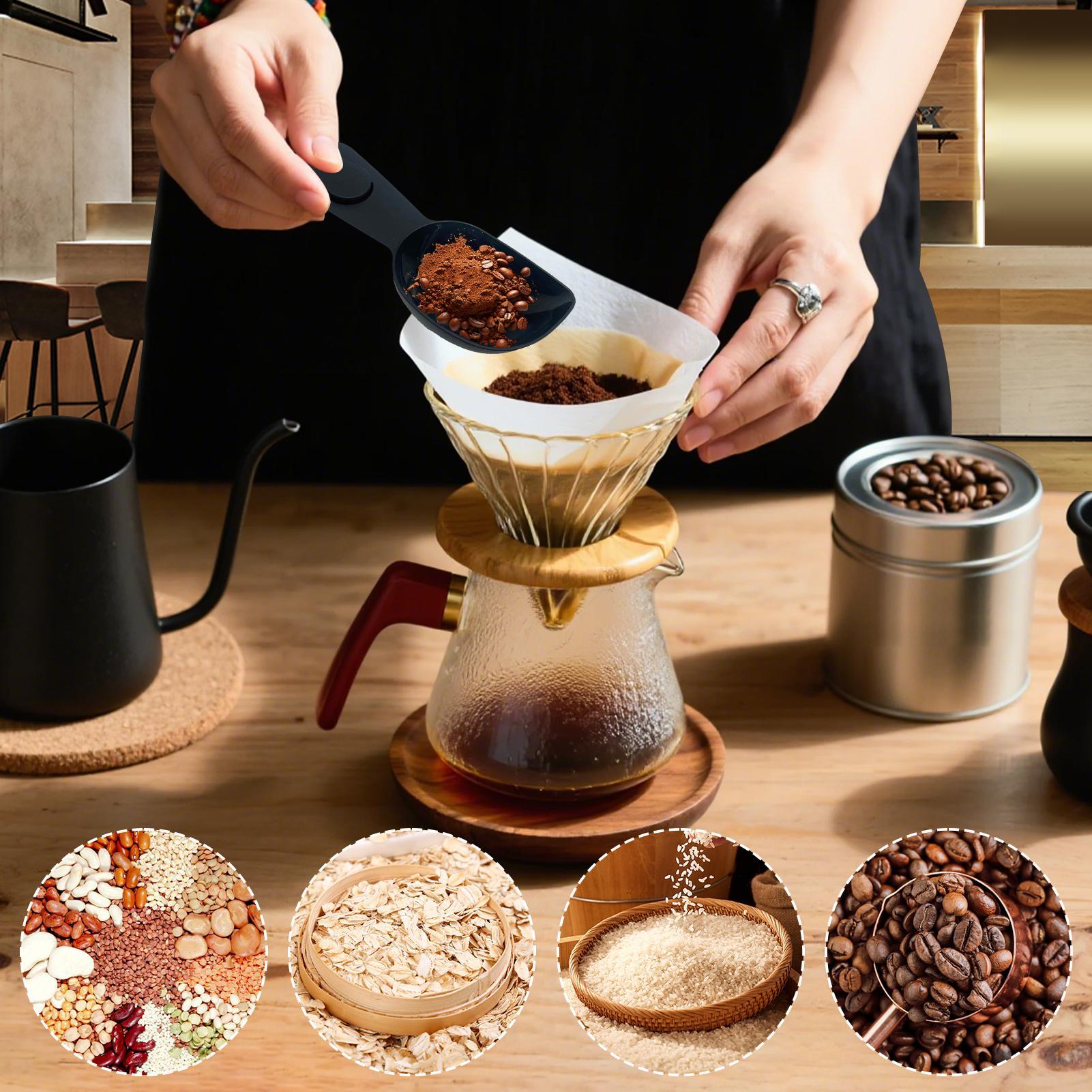 Coffee Scoop with Clip Multi-p - Coffee Tea Bean Leaf ulasan dan harga