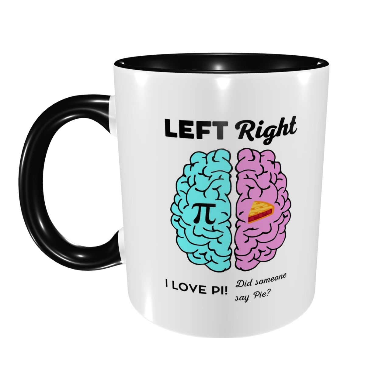 Left Right Brain Hemisphere Pi - Coffee Tea Jokes ulasan dan harga