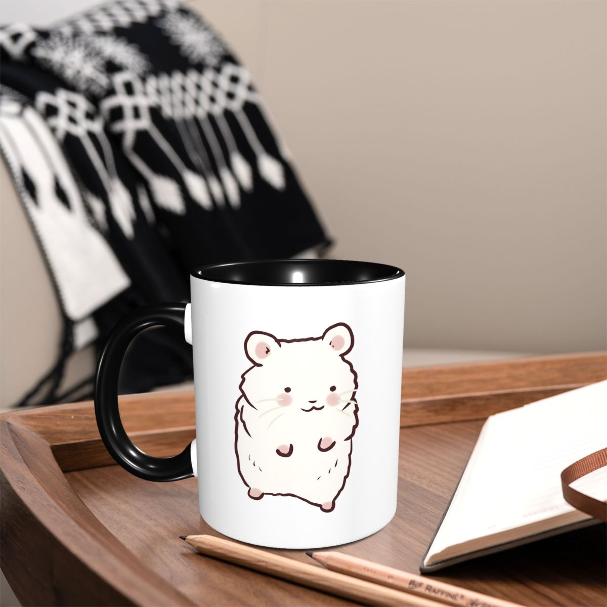 Cute Hamster Drawing Mug Funny - Coffee Tea Drawing ulasan dan harga